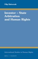 Investor-state arbitration and human rights