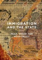 Immigration and the state fear, greed and hospitality /