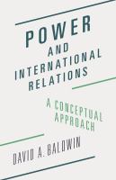 Power and International Relations : A Conceptual Approach.