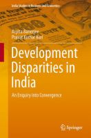 Development Disparities in India An Enquiry into Convergence /