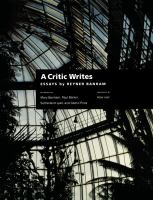 A critic writes : essays by Reyner Banham /