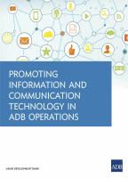 Promoting Information and Communication Technology in ADB Operations.