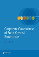 Corporate Governance of State-Owned Enterprises : A Toolkit.