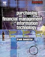 Purchasing and financial management of information technology