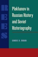 Plekhanov in Russian history and Soviet historiography /