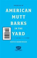 American mutt barks in the yard /
