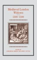 Medieval London Widows, 1300-1500.