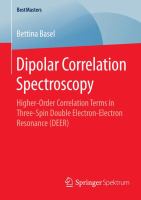 Dipolar Correlation Spectroscopy Higher-Order Correlation Terms in Three-Spin Double Electron-Electron Resonance (DEER) /