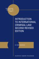 Introduction to International Criminal Law.