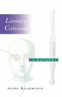 Literary Criticism : An Autopsy.