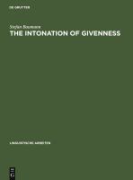 The intonation of givenness evidence from German /