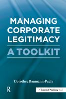 Managing corporate legitimacy a toolkit /