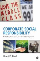 Corporate social responsibility definition, core issues, and recent developments /