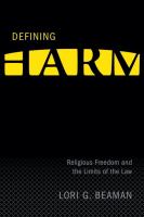 Defining harm religious freedom and the limits of the law /