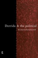 Derrida and the Political.