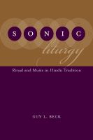 Sonic liturgy : ritual and music in Hindu tradition /