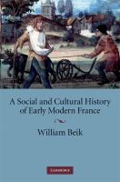 A social and cultural history of early modern France /