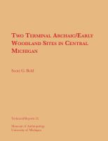 Two terminal archaic/early woodland sites in central Michigan /