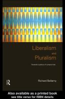 Liberalism and pluralism towards a politics of compromise /