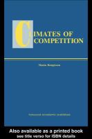 Climates of Global Competition.