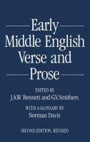 Early Middle English verse and prose /