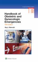 Handbook of Obstetric and Gynecologic Emergencies.