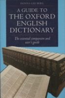 A guide to the Oxford English dictionary /