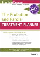 The Probation and Parole Treatment Planner, with DSM 5 Updates.