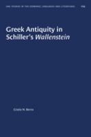 Greek antiquity in Schiller's Wallenstein /