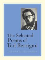 The Selected Poems of Ted Berrigan.