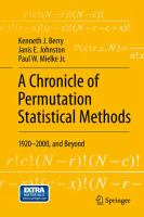 A Chronicle of Permutation Statistical Methods 1920–2000, and Beyond /
