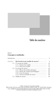 Modèles de mesure l'apport de la théorie des réponses aux items /