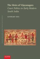 The heirs of Vijayanagara court politics in early modern south India /