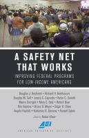 A safety net that works improving federal programs for low-income Americans /