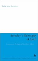 Berkeley's Philosophy of Spirit : Consciousness, Ontology and the Elusive Subject.