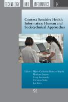 Context Sensitive Health Informatics.