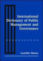 International dictionary of public management and governance