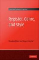 Register, genre, and style