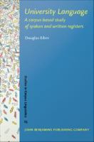 University Language : A corpus-based study of spoken and written registers.