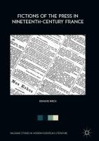 Fictions of the press in nineteenth-century France /