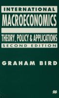 International macroeconomics : theory, policy, and applications /