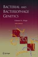 Bacterial and bacteriophage genetics