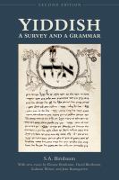 Yiddish : a survey and a grammar /