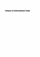 Finance of International Trade.