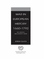 War in European history, 1660-1792 /