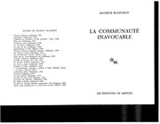 La communauté inavouable /