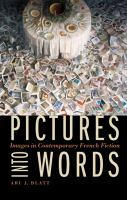 Pictures into words : images in contemporary French fiction /