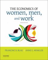 The economics of women, men, and work /