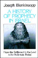 A history of prophecy in Israel /