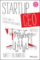 Startup CEO : A Field Guide to Scaling up Your Business.